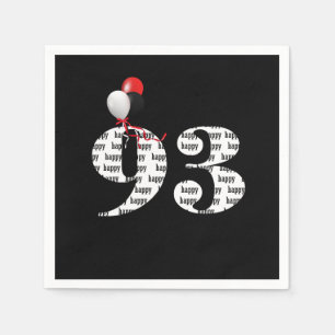 93rd Birthday party balloons Napkin