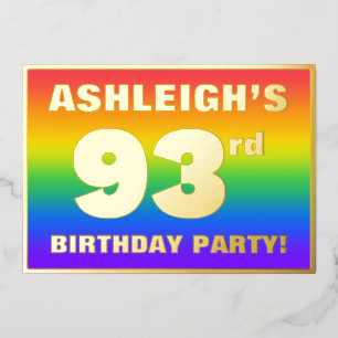 93rd Birthday Party: Fun, Colorful Rainbow Pattern