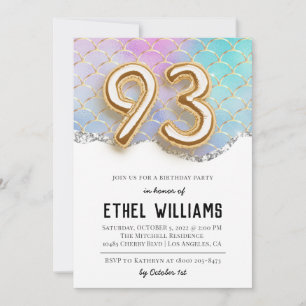 93rd Birthday Party Invitation