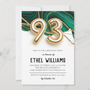 93rd Birthday Party Invitation