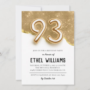 93rd Birthday Party Invitation