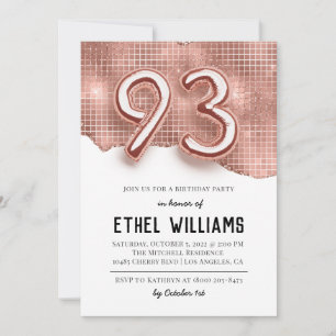 93rd Birthday Party Invitation