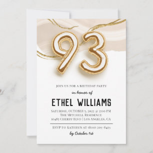 93rd Birthday Party Invitation