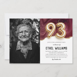 93rd Birthday Party Invitation