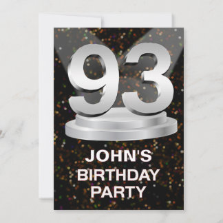 93rd Birthday Party Invitation Add a Name