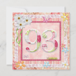 93rd birthday party scrapbooking style invitation