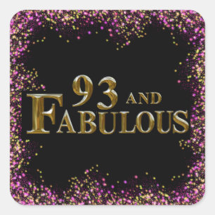 93rd Birthday  Square Sticker