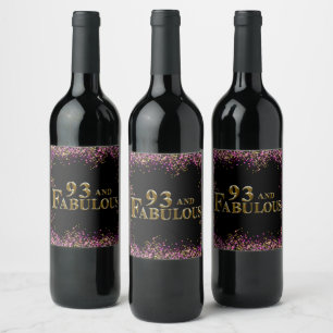 93rd Birthday Wine Label