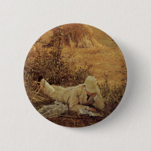 94 Degrees in the Shade, Sir Lawrence Alma Tadema 6 Cm Round Badge