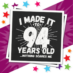 94 Year Old Sarcastic Meme Funny 94th Birthday Napkin