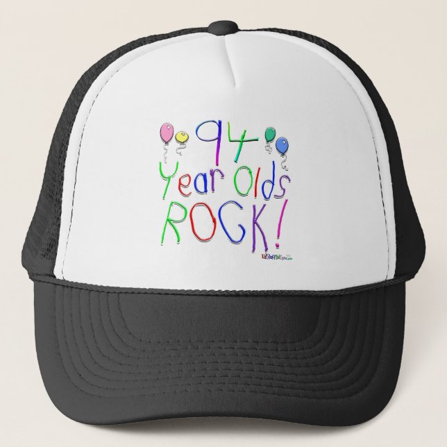 94 Year Olds Rock! Hat (Front)