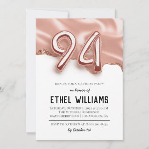 94th Birthday Party Invitation