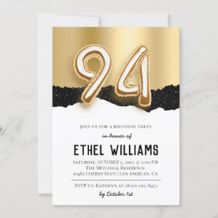 94th Birthday Party Invitation