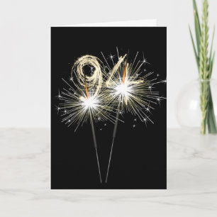 94th Birthday Sparklers on Black  Card