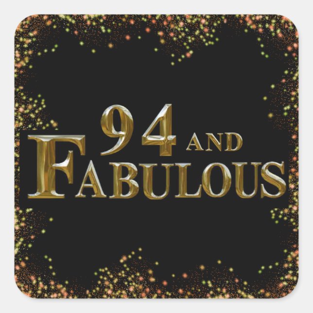 94th Birthday  Square Sticker (Front)
