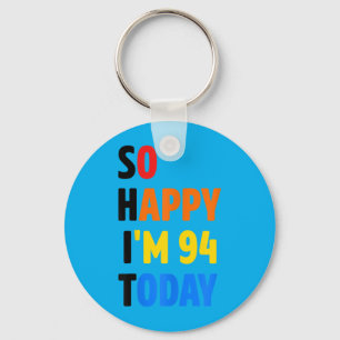 94th Funny Birthday Gifts For Women Men Party Key Ring