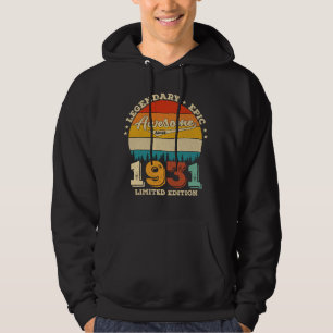 94th Year Old Retro Awesome 94th Birthday Gift Hoodie