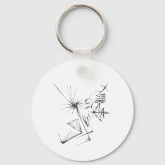 95 Black White Abstract Tribal Tattoo Art Key Ring
