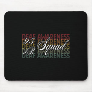 95 Db Squad Hand Sign Language Hearing Loss Awaren Mouse Mat
