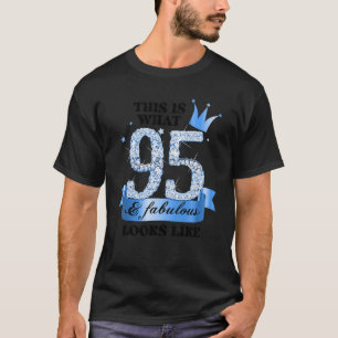 95 & Fabulous I Blue White Party Group Candid Phot T-Shirt