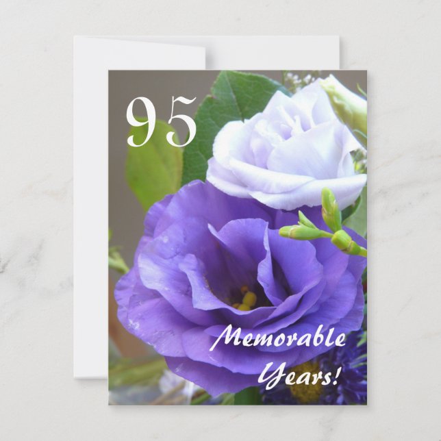 95 Memorable Years!-Birthday Celebration Invitation (Front)