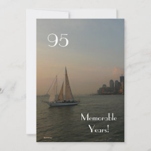95 Memorable Years/Birthday Celebration-Sailboat Invitation