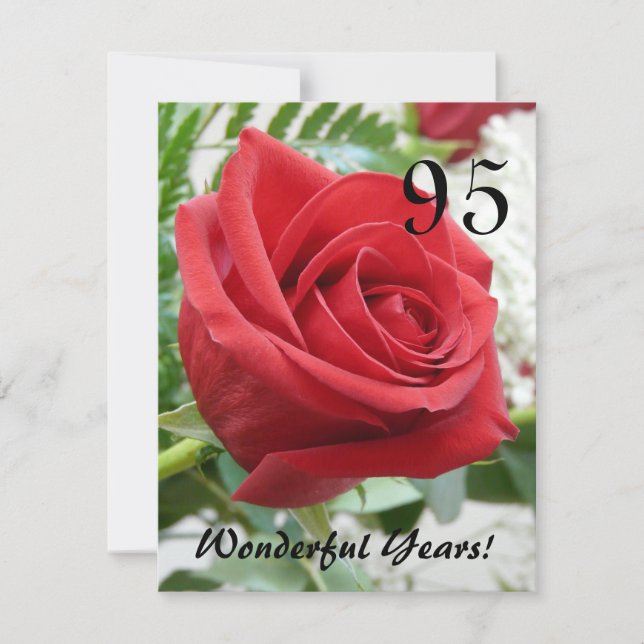 95 Wonderful Years!-Birthday Celebration Invitation (Front)