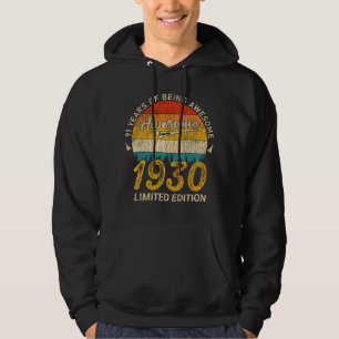 95 Year Old Bday Retro Awesome 95th Birthday Gift Hoodie