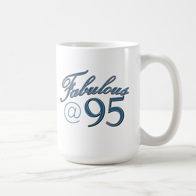 95  year old birthday designs coffee mug (Right)