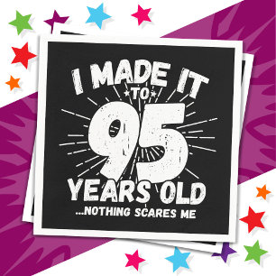 95 Year Old Sarcastic Meme Funny 95th Birthday Napkin