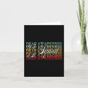 95dB Squad Hand sign language hearing loss awarene Card