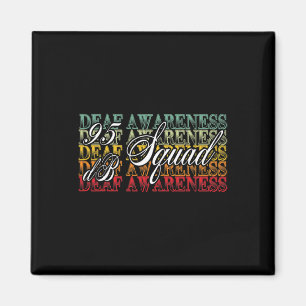 95dB Squad Hand sign language hearing loss awarene Magnet