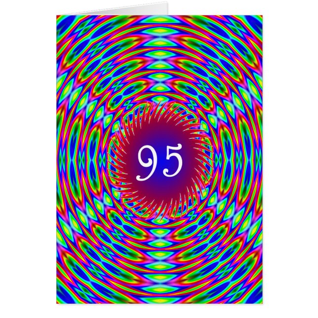 95th Birthday Abstract Trippy Swirls (Front)