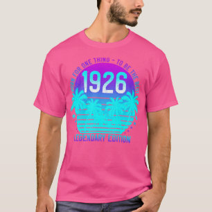 95th Birthday  Aesthetic Vintage 1926 Sunset Palm T-Shirt