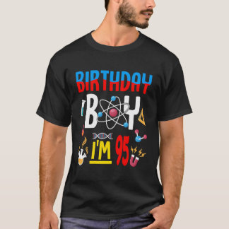 95Th Birthday Boy Girls Science Theme 95 Year Old T-Shirt