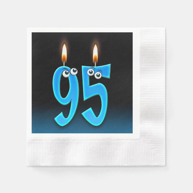 95th birthday candle with eyeballs napkin (Front)