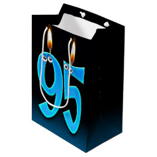 95th Birthday Candles Medium Gift Bag