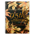 95th Birthday Celebration Autumn Custom Guest Book