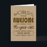 95th Birthday Celebration World Best Fabulous Card<br><div class="desc">Celebrate the milestone birthday of your favourite senior citizen with this fun gift reminding them of how fabulous they are. Customise with names,  initials or other text.</div>