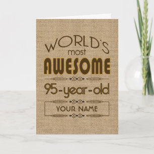 95th Birthday Celebration World Best Fabulous Card