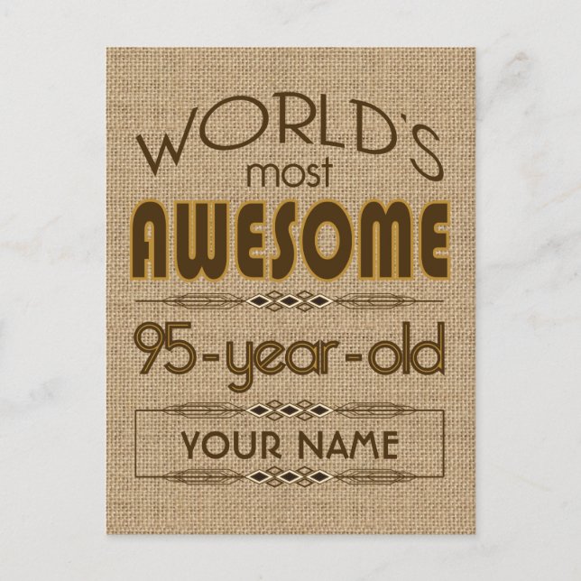 95th Birthday Celebration World Best Fabulous Invitation Postcard (Front)