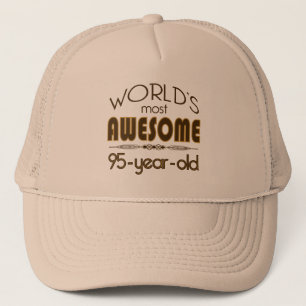 95th Birthday Celebration World's Best in Brown Trucker Hat