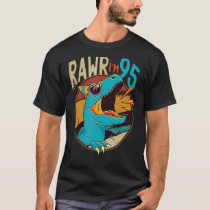 95th Birthday Dinosaur 95 Years Old Dinosaur Birth T-Shirt