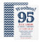 95th Birthday Invitation Mens Navy Blue