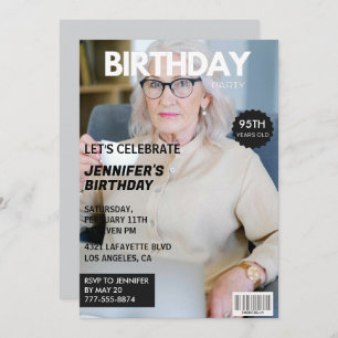 95th birthday invitations for her Magazine Cover