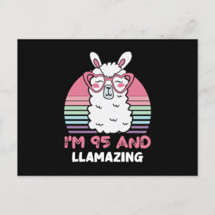95th Birthday Llamazing Llama 95 Year Old Birthday Postcard