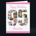 95th Birthday Number 95 Photo Collage Big Custom Card<br><div class="desc">Create your own 95th Birthday Card with a unique photo collage. This big birthday card has a big number 95 cutout filled with your favourite family photos and it can be personalised for mum, grandma or with a name. The template is set up for you to edit the messages inside...</div>