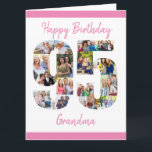 95th Birthday Number 95 Photo Collage Big Custom Card<br><div class="desc">Create your own 95th Birthday Card with a unique photo collage. This big birthday card has a big number 95 cutout filled with your favourite family photos and it can be personalised for mum, grandma or with a name. The template is set up for you to edit the messages inside...</div>