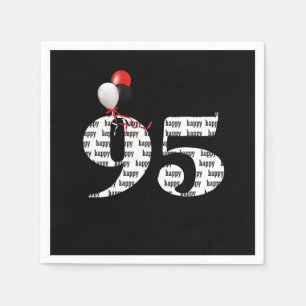 95th Birthday party balloons Napkin