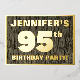 95th Birthday Party: Bold, Faux Wood Grain Pattern